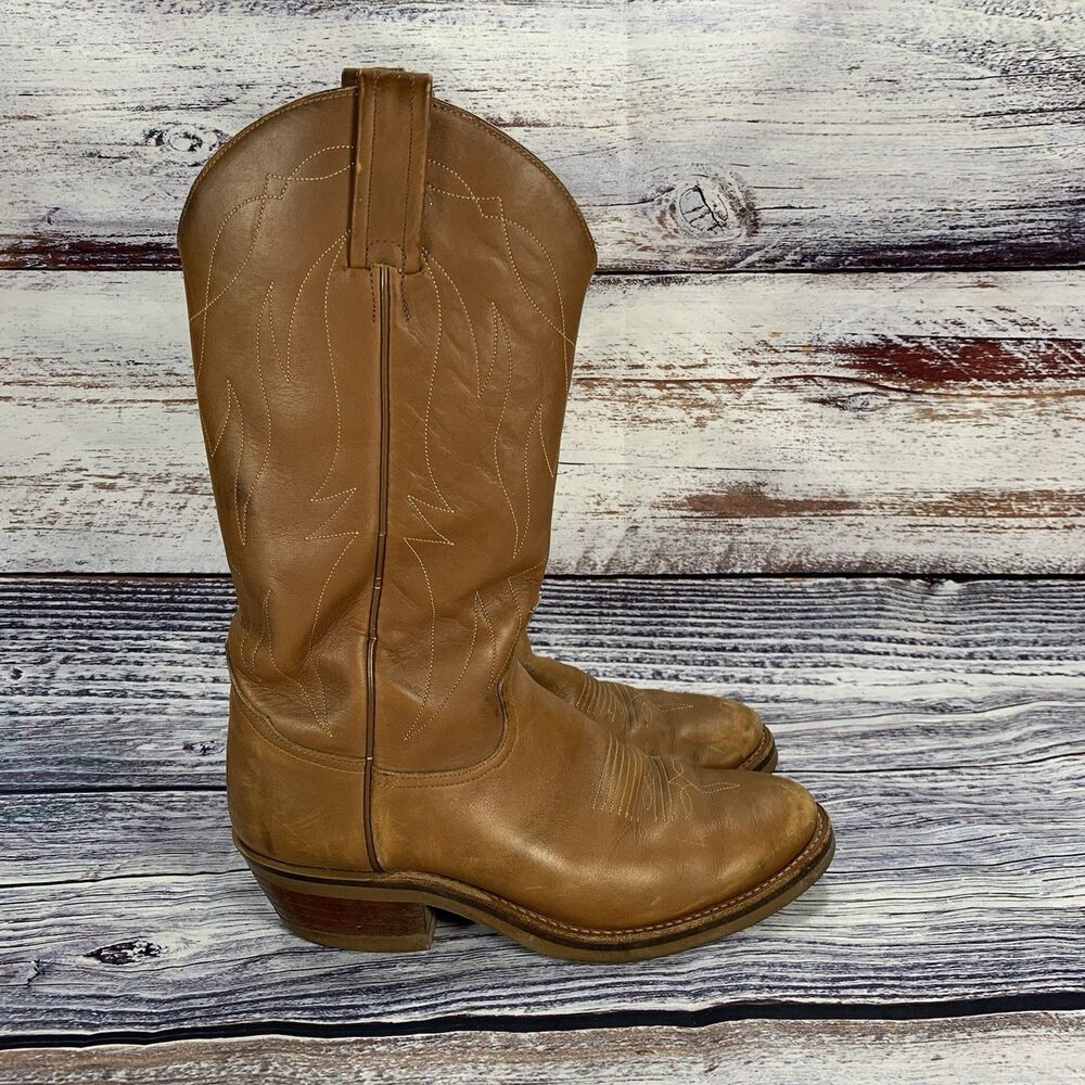 Tony Lama 4013 Brown Leather Western Cowboy Work Boots Men's 7.5 Women’s 9
